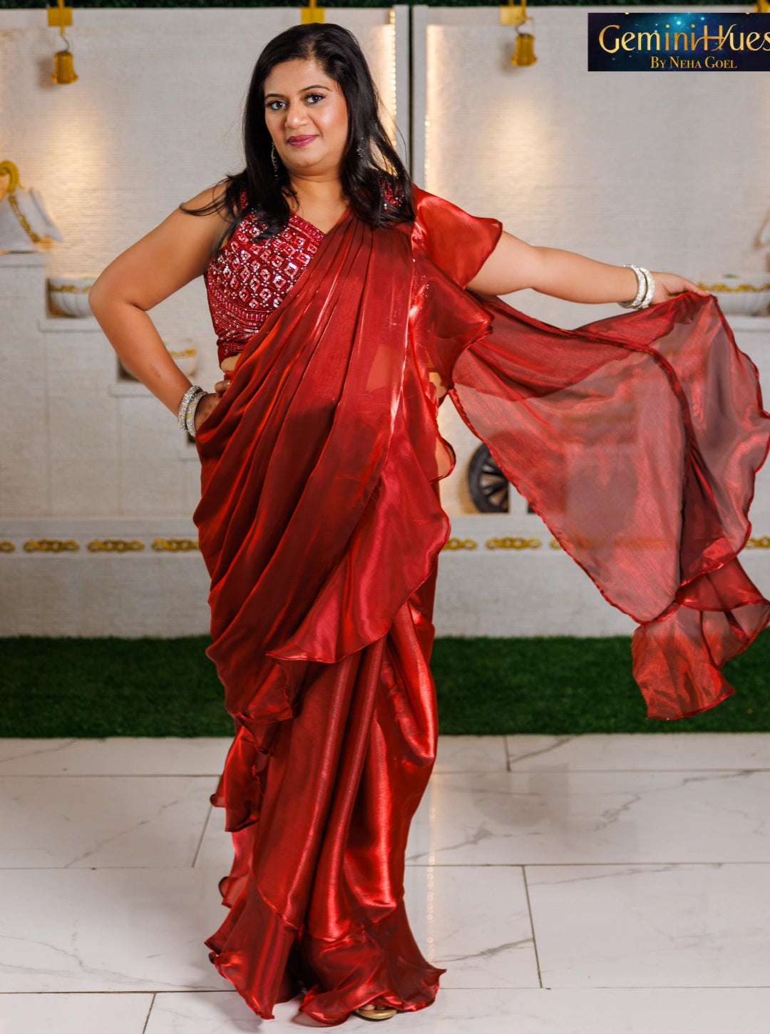 Crimson Grace Ready-to-Wear Saree