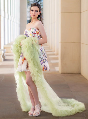 Emerald Whimsy High-Low Gown