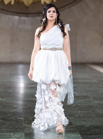 Ivory Whisper Sheer Gown