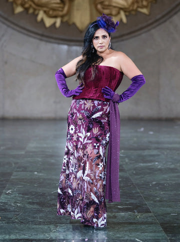 Orchid Empress Floral Gown