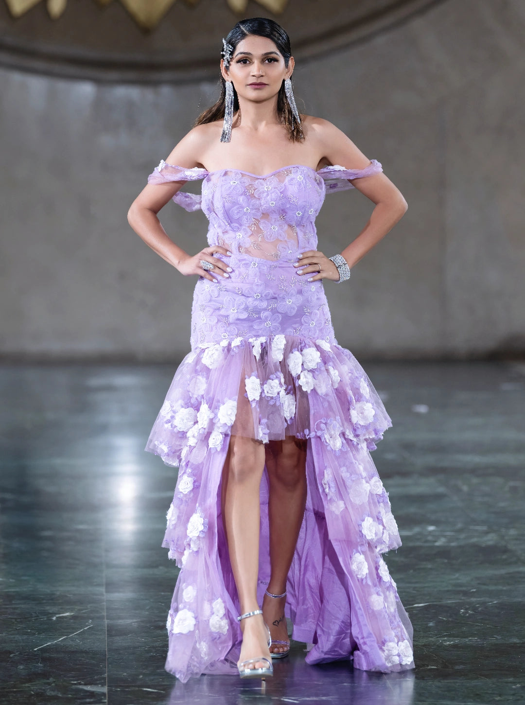 Lavender Mirage High-Low Gown